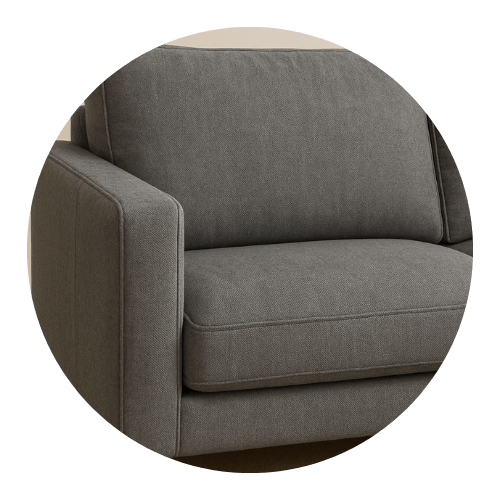 Canapé gris foncé en microfibre - nettoyage à Toulouse et alentours